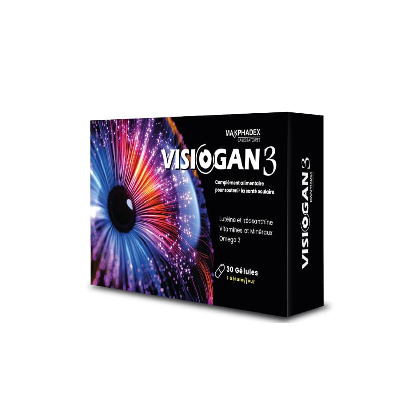 Visiogan 3 – complément pour les yeux à base de lutéine, zéaxanthine et oméga-3